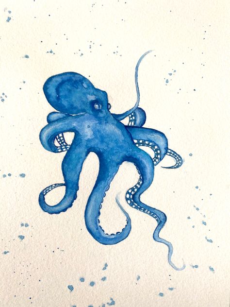 Watercolor octopus Watercolor Octopus, Sketchbook Inspo, Gcse Art, Water Painting, Watercolor Illustration, Art Sketchbook, Octopus, Watercolor Art, Sketch Book