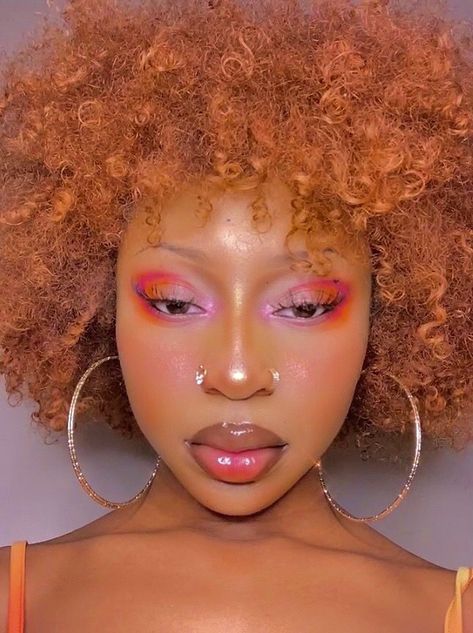 Colorful Makeup Looks Black Women, Colorful Eye Makeup Black Women, Colorful Makeup Black Women, Artsy Eye Makeup, Bright Makeup, Makeup For Black Skin, Cool Makeup Looks, Dope Makeup, Colorful Eye Makeup