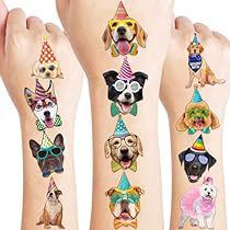 Puppy Themed Birthday Party, Tattoos Temporary, Stickers For Kids, Dog Tattoos, Dog Themed, Birthday Party Supplies, For Kids, Birthday Party, Party Supplies