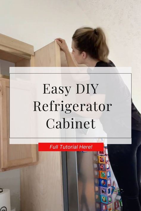 Elevate your kitchen's functionality and style with our ultimate DIY Refrigerator Cabinet Makeover guide! Unveil the secrets to designing and building custom cabinets that seamlessly integrate your fridge into the heart of your home. From maximizing storage space to enhancing visual appeal, our blog post covers everything you need to know to embark on this transformative project. Fridge Door Panel, Diy Fridge Surround Pantry Cabinets, Beside The Fridge Storage Diy, Build Fridge Cabinet, Diy Above Fridge Cabinet, Custom Fridge Cabinet, Refrigerator Enclosure Ideas, Shelves Around Fridge, Above Fridge Storage Diy