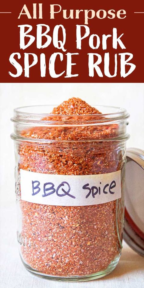 Bbq Pork Rub, Rub For Ribs, Pork Rub Recipe, Pork Spices, Dry Rub For Ribs, Brisket Rub, Spice Rubs, Homemade Dry Mixes, Bbq Spice