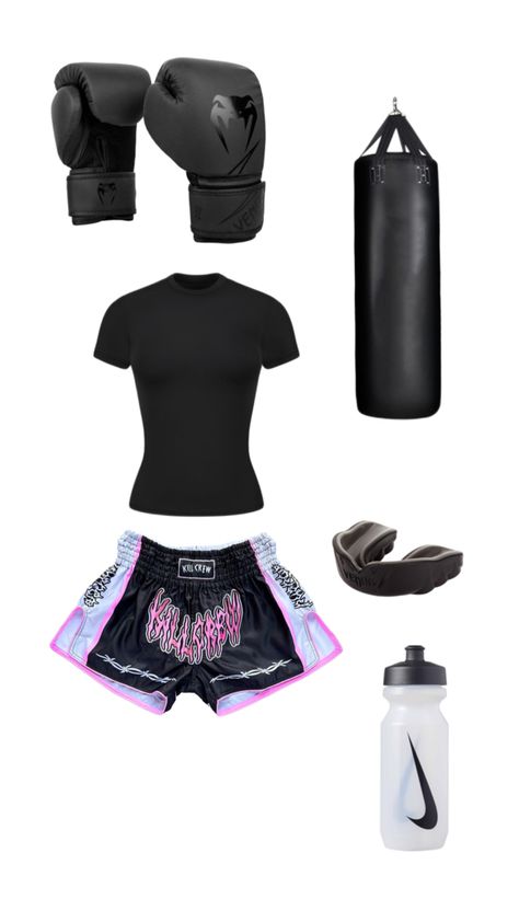 Boxing Training Outfit, Boxing Outfit Aesthetic, Boxing Women Outfits, Girl Boxing Outfit, Girl Boxers Aesthetic, Mma Women Aesthetic, Muay Thai Outfit, Boxe Aesthetic, Boxer Athlete