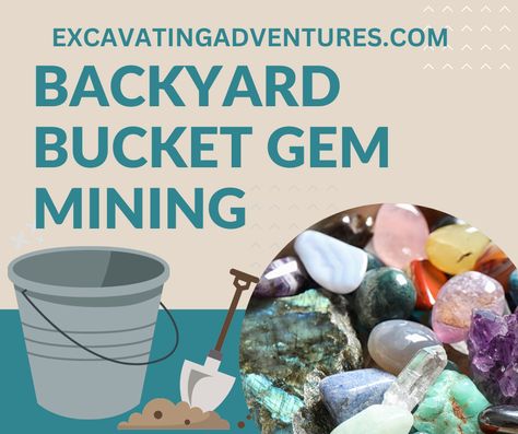 Gem Mining Diy, Gem Party Ideas, Diy Mining For Gems, Gem Mining Birthday Party, Mining Birthday Party, Mining Party, Diy Bucket, Memorial Beads, Gem Hunt