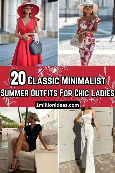 20 Classic Minimalist Summer Outfits Spring Dress Outfits Classy, Classy Summer Looks, Lunch Dress Outfit Classy, Ladies Lunch Outfit, Chic Summer Outfits Classy, Lunch Outfit Ideas Classy Chic, Classy Summer Dresses, 40th Theme, Summer Lunch Outfit