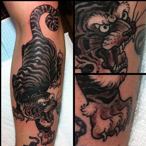 Tiger Tattoo Drawing, Adam Levine Tattoos, Three Kings Tattoo, Tattoos Tiger, Kings Tattoo, G Tattoo, Sailor Jerry Tattoos, Fire Tattoo, Octopus Tattoo