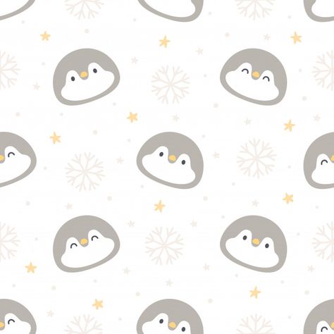 Penguin seamless pattern background Prem... | Premium Vector #Freepik #vector #pattern #hand #character #cartoon Penguin Wallpaper, Animal Print Background, Penguin Design, Kids Background, Cute Christmas Wallpaper, Character Cartoon, Soft Wallpaper, Cute Patterns Wallpaper, Vintage Typography