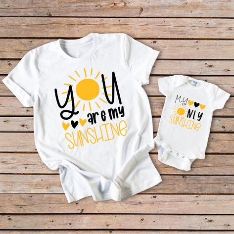 One Sunshine Birthday Shirt, Here Comes The Sun Onesie, You Are My Sunshine Onesie, Sunshine Tee Shirts, Sunshine Onesie, Birthday Sunflower, Adoption Baby Shower, Sunshine In My Pocket, Cute Yellow Summer Onesie