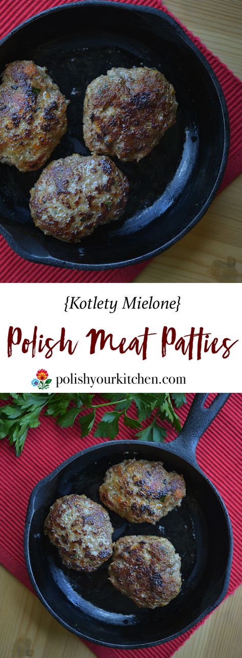 Aromatic mixture of minced meat, onions, carrots and spices makes a perfect patty. Polish kotlety mielone are a delicious dinner classic. Polish Meat Patties, Polish Hamburger Recipe, Polish Dishes, Meat Patties, Polish Foods, Ukrainian Food, Borscht Soup, Lithuanian Recipes, Russian Dishes