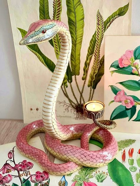 Snake Candle Holder, Snake Sculpture, Sculpture Candle, Serpent Snake, Brass Candle Holder, Country Gifts, Brass Candle Holders, Votive Holder, Brass Candle