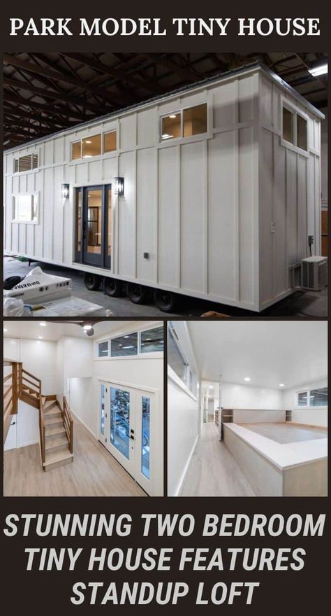 Tiny House With 2 Lofts, 2 Bedroom Tiny House On Wheels, 2 Bed Tiny House, Tiny House Plans On Wheels, 2 Story Tiny House, Tiny House 2 Bedroom, Bed Tiny House, 2 Bedroom Tiny House, Apartment Refrigerator