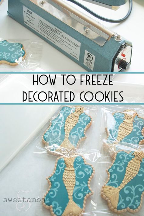 Royal Iced Cookies, Cookie Storage, Decorated Cookies Tutorial, Sugar Cookie Royal Icing, Iced Sugar Cookies, Cookie Business, Frozen Cookies, Sugar Cookie Frosting, Cookie Tutorials