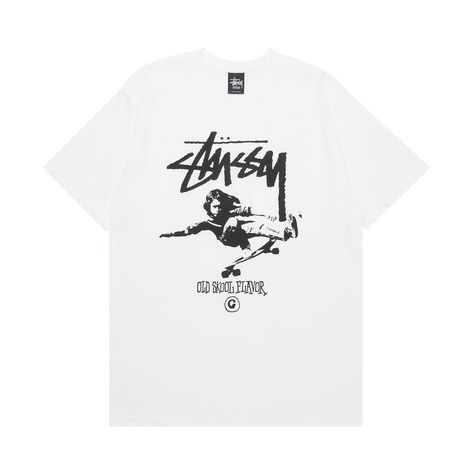 Stussy Stock Skater Tee 'White' | GOAT Stussy White Tshirt, Stussy Tee Shirt, Stussy Graphic Tee, Stussy Campaign, Stussy Design, Stussy Tshirt, Minimal Tee, Stussy T Shirt, Stussy Shirt