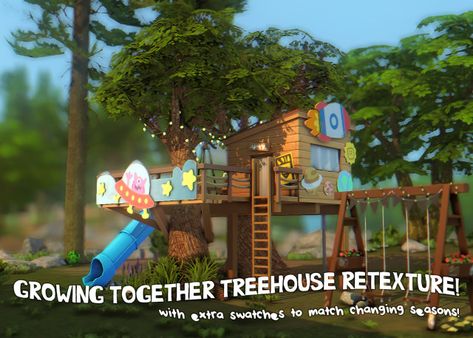 Sims 4 Treehouse Cc, Sims 4 Growing Together Add Ons, Sims Room, Sims4 Build, Sims 4 Cas Mods, Sims 4 Anime, The Sims 4 Pc, Growing Together, Sims 4 Expansions