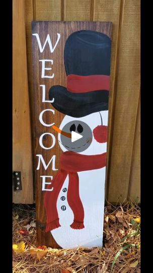 3K views · 40 reactions | One of my snowman welcome signs ☃️👩‍🎨 this cold weather has me so ready for the holidays y'all! 😍

I've been making these snowman signs for years, I have this one and another verison with a cardinal in my Etsy shop! I plan to paint a new style soon, I love painting them and love snowman decor 🥰

#snowmandecor #snowman #handpainted #wintervibes #winterdecor #christmasgifts #welcomesign #porchdecor #snowmanart #wooddecor | Love Crafted Decor Snowman Signs, Snowman Sign, Snowman Decor, Snowman Painting, Welcome Signs, Snowman Decorations, Love Craft, 1k Views, Love Painting