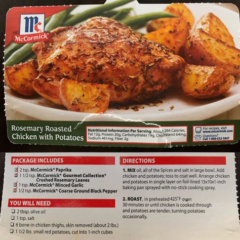 Mccormick Chicken Recipes, Rosemary Chicken Thighs, Mccormick Recipes, Rosemary Roasted Chicken, Spice Rubs, Roasted Chicken And Potatoes, 2024 Recipes, Food Video, Rosemary Chicken