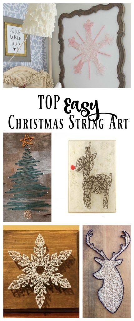 Top Easy Christmas String Art Design Ideas Christmas String Art, String Art Ideas, Grandma Crafts, String Art Templates, Nail String Art, Christmas Crafts To Make, String Art Patterns, Art Design Ideas, String Art Diy