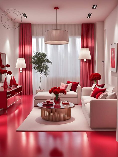 Fresh Room, Red Living Room Decor, Stylish Room Decor, Decor Ideas For Living Room, Interior Design Principles, Home Decor Cozy, Colourful Living Room Decor, India Home Decor, Interior Design Your Home