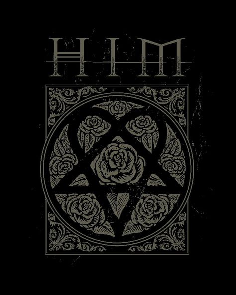 him logo Him Album Covers, Him Poster Band, Him Band Poster Ville Valo, Him Band Aesthetic, Him Band Poster, Him Widget, Him Band Wallpaper, Vampire Widgets, Him Band Logo