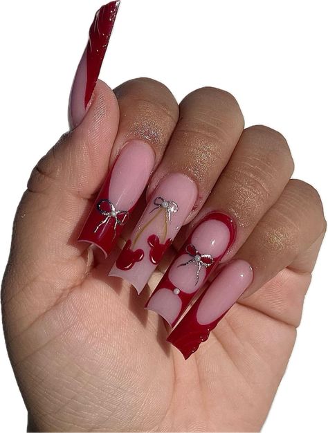 Square Nails, Follow For More, Extra Long, Manicure, Nails, Square, Red, Pins