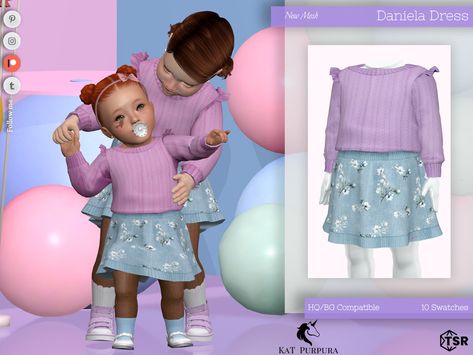 The Sims Resource - Daniela Dress Element Costume, Sims4 Infant, Infants Cc, Mods Ts4, Infant Cc, Toddler Cc Sims 4, Lotes The Sims 4, Sims 4 Toddler Clothes, Sims Baby