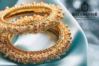 Buy Indian Gold & Diamond Bangles | Designer Wedding Bridal Bangle Set Kalamandir Gold Jewellery Surat, Kalamandir Jewellers, Mens Bracelet Gold Jewelry, Plain Gold Bangles, Platinum Jewellery, Gold Temple Jewellery, Antique Necklaces Design, Diamond Bangles, Antique Necklaces