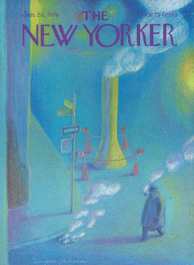 Eugène Mihaesco : Cover art for The New Yorker 2658 - 26 January 1976 New Yorker January, The New Yorker Magazine, New Yorker Magazine, Magazine Contents, New Yorker Covers, January 26, Print Magazine, Vintage Magazine, The New Yorker