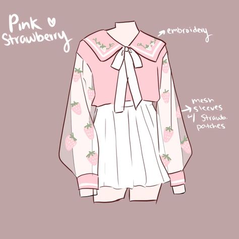 Pink Clothes Drawing, Outfit Drawing Reference, Mushroom Stuff, Clothing Sketches, Clothing Design Sketches, Drawing Anime Clothes, Dress Design Sketches, Dress Sketches, Whimsical Fashion