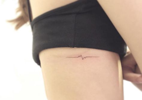 Up and downs in life will eventually pass. (right rib cage) Tato 3d, Playground Tattoo, Minimalist Tattoo Meaning, Tato Minimal, Tattoo Tiny, Paris Tattoo, Heartbeat Tattoo, Typography Tattoo, Tato Henna