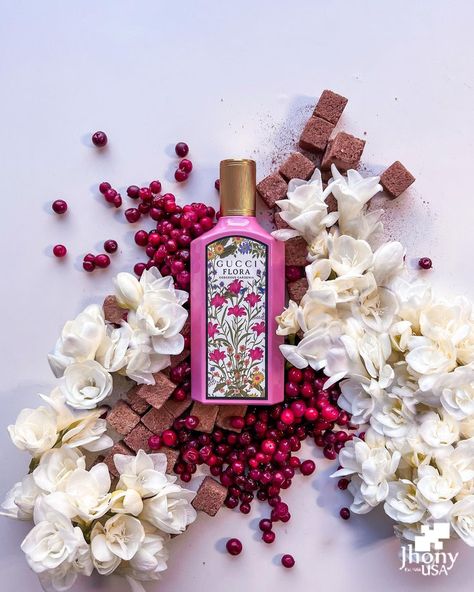 Flora Gorgeous Gardenia Gucci  Pear Blossom*Mandarin Orange*Red Berries*Gardenia*Jasmine*Frangipani*Patchouli*Brown Sugar  •     Please visit us at the heart of Manhattan Nomad Area     17 W 27 Street New York, NY 10001     JHONY USA Inc  #gucci #guccibeauty Gucci Flora Gorgeous Magnolia, Gucci Perfume Photography, Gucci Flora Perfume Aesthetic, Gucci Gorgeous Gardenia, Gucci Flora Gorgeous Gardenia Perfume, Gucci Flora Perfume, Gucci Flora Gorgeous Gardenia, Flora Gucci, Parfum Gucci