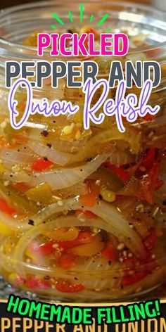 Pickled Pepper and Onion Relish Pickled Peppers And Onions Relish, Pickled Pepper Onion Relish, Onion And Pepper Relish, Pickling Bell Peppers, Canned Hot Pepper Relish, Canned Sweet Pepper Relish, Canned Peppers And Onions, Canning Recipes Peppers, Bell Pepper Onion Recipe