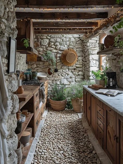 Off Grid Tropical House, Outdoor Kitchen Off Grid, Off Grid Bath House, Off Grid Kitchen Ideas, Off Grid Living Aesthetic, Off Grid Cabin Interior, Off Grid Homes, Off Grid Kitchen, Offgrid Lifestyle