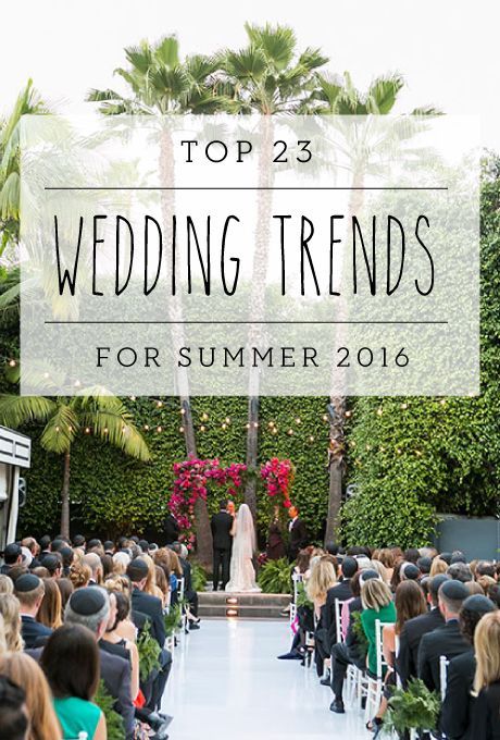 Wedding season has arrived! And with it come a slew of summer wedding trends that are totally swoon-worthy. Summer Wedding Trends, New Wedding Trends, Wedding Dress Fashion, Wedding Binder, Menu Inspiration, Summer Bride, Reception Centerpieces, Number 12, Ceremony Flowers