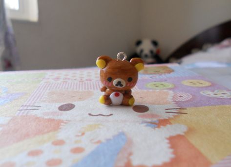 Rilakkuma Clay Charm, Rilakkuma Clay, Clay Diy Projects, Book Art Diy, Kawaii Animals, Rilakkuma, Resin Charms, Cute Diys, Clay Charms