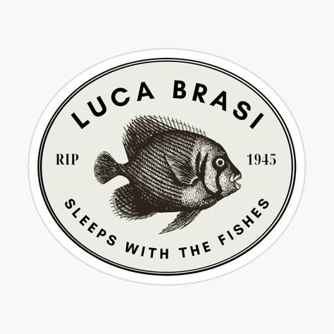 luca brasi sleeps with the fishes quote sticker Luca Brasi, The Godfather Movie, Godfather Quotes, Godfather Movie, Fishing Quotes, Father Quotes, The Godfather, The Movie, Vinyl Decal Stickers