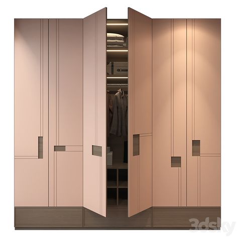 Furniture composition GHS-2372 - Wardrobe & Display cabinets - 3D model Laminate Wardrobe Design, Wardrobe Shutter Design, Latest Cupboard Designs, Wardrobe Display, White Pelican, Wardrobe Design Modern, Wardrobe Dresser, Drawing Room Interior Design, Wardrobe Door Designs