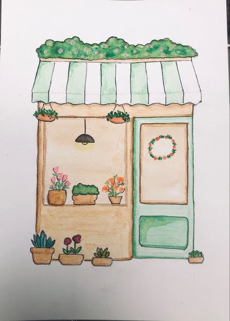 Simple Drawings With Watercolor, Illustration Beginner To Draw, Aesthetic Drawings For Beginners, Art Sketches Watercolor Easy, Aesthetic Easy Watercolor Paintings, Easy Watercolor Paintings For Beginners Aesthetic, Watercolor Drawing Beginner, Easy Art Journal Ideas For Beginners, Easy And Aesthetic Drawings