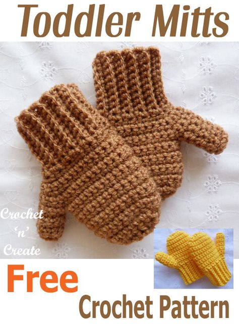 Keep those little one's fingers warm with this FREE crochet pattern for toddler mitts. #childrenscrochetmitts #crochetncreate #babycrochet Crochet Mittens For Toddlers, Children Mittens Crochet Pattern, Crochet Hats Toddler, Crochet Children's Mittens Free Pattern, Crochet Kids Gloves Free Pattern, Crochet Mitts Free Pattern, Toddler Crochet Mittens Free Pattern, Kids Mittens Crochet Free Pattern, Easy Crochet Mittens Free Pattern Kids