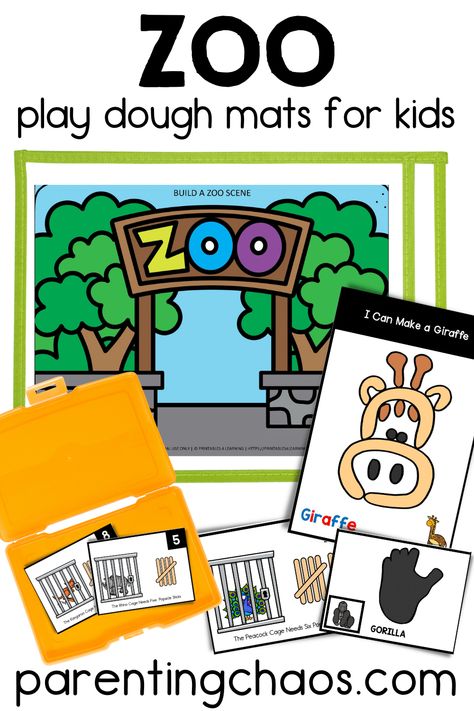 Zoo Playdough Mats Zoo Animal Playdough Mats, Zoo Playdough Mats, Zoo Playdough, Teaching Subtraction, Playdoh Mats, Zoo Day, Dear Zoo, Dough Ideas, Animal Footprints