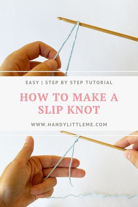 How to make a slip knot. Take a look at this step by step tutorial for crochet beginners that will teach you to make a slip knot.If you are learning how to crochet, this is something you will need to know. #crochet #crochettutorial #slipknot #crochetbeginner Slip Knot Crochet, How To Single Crochet, Crochet Knot, Knitted Dog Sweater Pattern, Knitted Dog Sweater, Free Knitting Patterns For Women, Crochet Beginners, Crochet Double Crochet, Knitting Patterns For Women