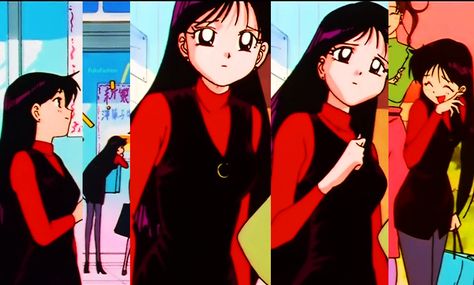 Sailor Moon Fashion: Photo Rei Sailor Moon Outfits, Sailormoon Outfits Ideas, Sailor Moon Outfit Aesthetic, Sailor Mars Outfit Ideas, Sailor Moon 90s Outfits, Sailor Moon Clothes Inspired Outfits, Sailor Moon Outfits Anime, Rei Hino Outfit, Sailor Moon Fashion Inspired Outfits