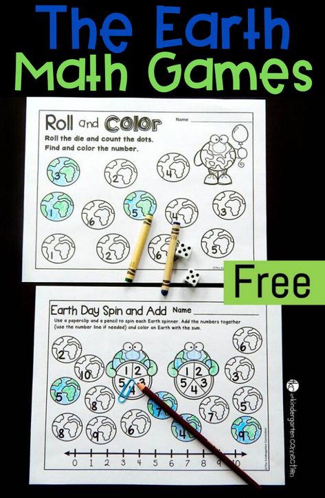 With Earth Day just around the corner, we are looking for a lot of ways we can learn about the earth and integrate Earth Day not only into our science studies, but into other times of our day too, like math! These printable Earth Day math games are great for Pre-K, Kindergarten, and 1st grade students, as there are 3 levels of play.  #earthday #math #freeprintables #elementarymath Earth Day Math, Earth Day Worksheets, Earth Week, Earth Day Projects, Kindergarten Math Games, Spring Kindergarten, Earth Day Crafts, Basic Math Skills, Earth Day Activities