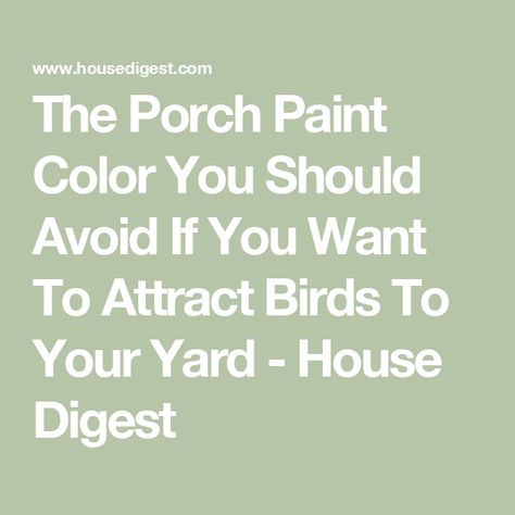 The Porch Paint Color You Should Avoid If You Want To Attract Birds To Your Yard - House Digest Painted Porch Ceiling Ideas, Painted Porch Ceiling, Porch Ceiling Ideas, Blue Porch Ceiling, Painted Porch, White Porch, Ceiling Paint, Porch Paint, Yard House