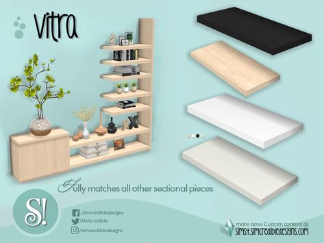 SIMcredible!'s Vitra Shelf Sims 4 Shelf Cc, Manga Shelf, Sims 4 Kitchen, Alpha Cc, Sims 4 Traits, Mod Furniture, Sims Packs, Sims Free Play, Sims 4 Anime