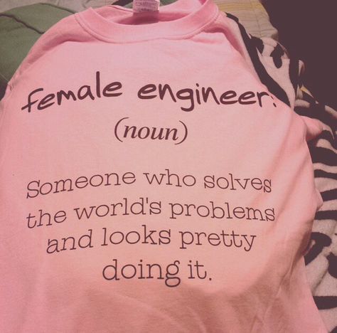 Female engineer Beautiful Electrical and Electronics Engineering Shirts for Electrical & Electronics Engineers and Students. Limited Time Offer: NEW BUYERS (Limited Edition)  Only you know that, Ohm's Law is the backbone of Electrical Engineering. Now, If you are proud to be an Electrical Engineer (We know that you are). So wear this shirt to show your friends that you are not related to the Serious and Sad people... Engineers are Funny too ;) https://teespring.com/ohm-s-law-electrical-shirts Quotes About Electricity, Female Engineer Quotes, Quotes For Engineers, Civil Engineering Quotes, Funny Quotes For Friends, Electrical Engineering Quotes, Electrical And Electronics Engineering, Engineering Life, Funny Engineer