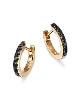 Women's Fine Earrings: Diamond, Pearl and More - Bloomingdale's - Bloomingdale's Black Diamond Hoop Earrings, Rose Gold Black Diamond, Black Diamond Jewelry, Gold Diamond Hoop Earrings, Black Diamond Earrings, Diamond Huggie Earrings, Gold Earrings Designs, Black Diamonds, Diamond Hoop Earrings