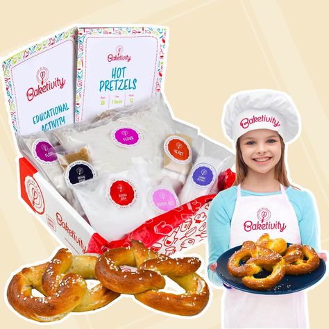 Hot Pretzels Kit back to school gifts for kids Pretzel Maker, Frozen Pretzels, Kids Baking Kit, Kids Baking Set, Germany Food, Kids Baking, Clean Baking, Cooking Kit, Soft Pretzel