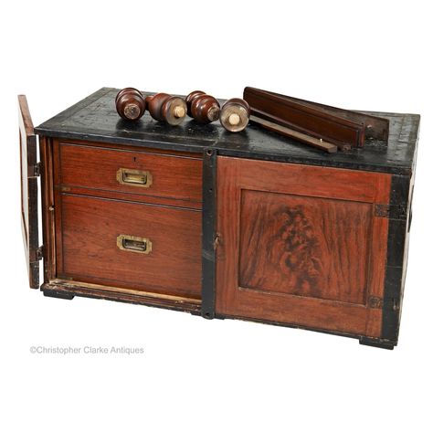 Campaign Chest, Campaign Dresser, Stow On The Wold, Campaign Furniture, Iron Handles, Army & Navy, Small Drawers, The Army, Easy Woodworking Projects