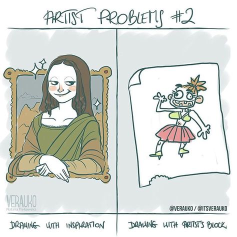 29 Funny Comics By Polish Artist Verauko Types Of Artists Funny, About The Artist Drawings, Art Jokes Artists Funny, Artist Problems Funny, Cute Comic Strips, Artist Joke, Relatable Art, Batman Doodle, Artist Things