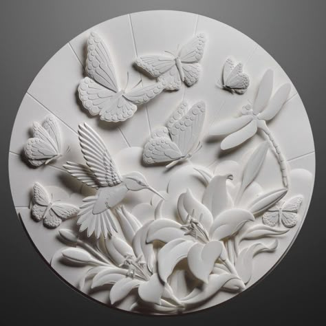 Hanging Craft Ideas, Plaster Crafts, Hanging Craft, Plaster Wall Art, Clay Wall Art, Soyut Sanat Tabloları, New Paper, Relief Sculpture, Clay Wall