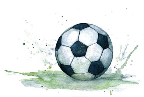 Sports Watercolor, Splash Illustration, Watercolor Pencil Art, Watercolour Pencils, Soccer Cards, Watercolor Birthday Cards, Watercolor Paintings For Beginners, Watercolor Birthday, Watercolor Bookmarks